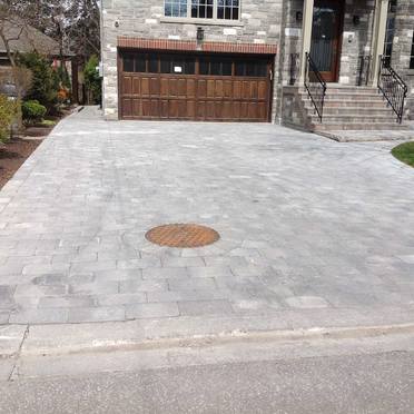 Interlocking stone installation